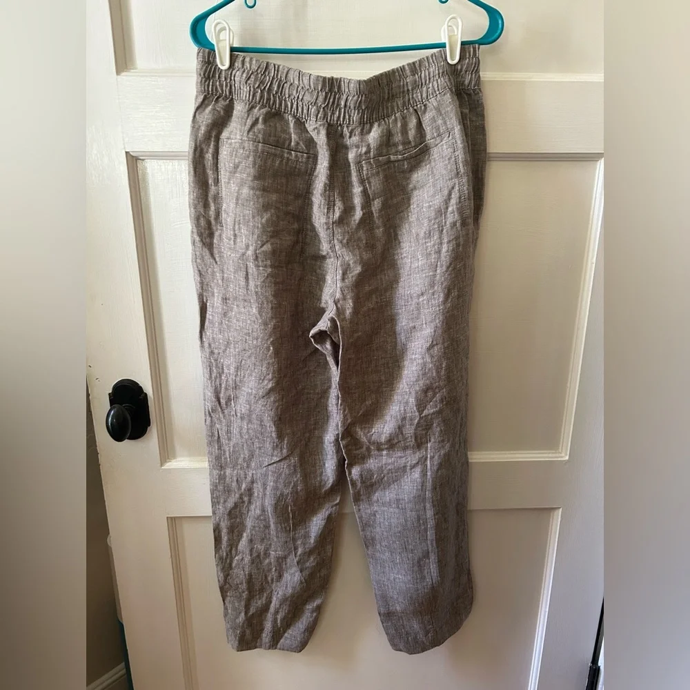 athleta | retreat high rise linen ankle pant - pyrite - Picture 5 of 8